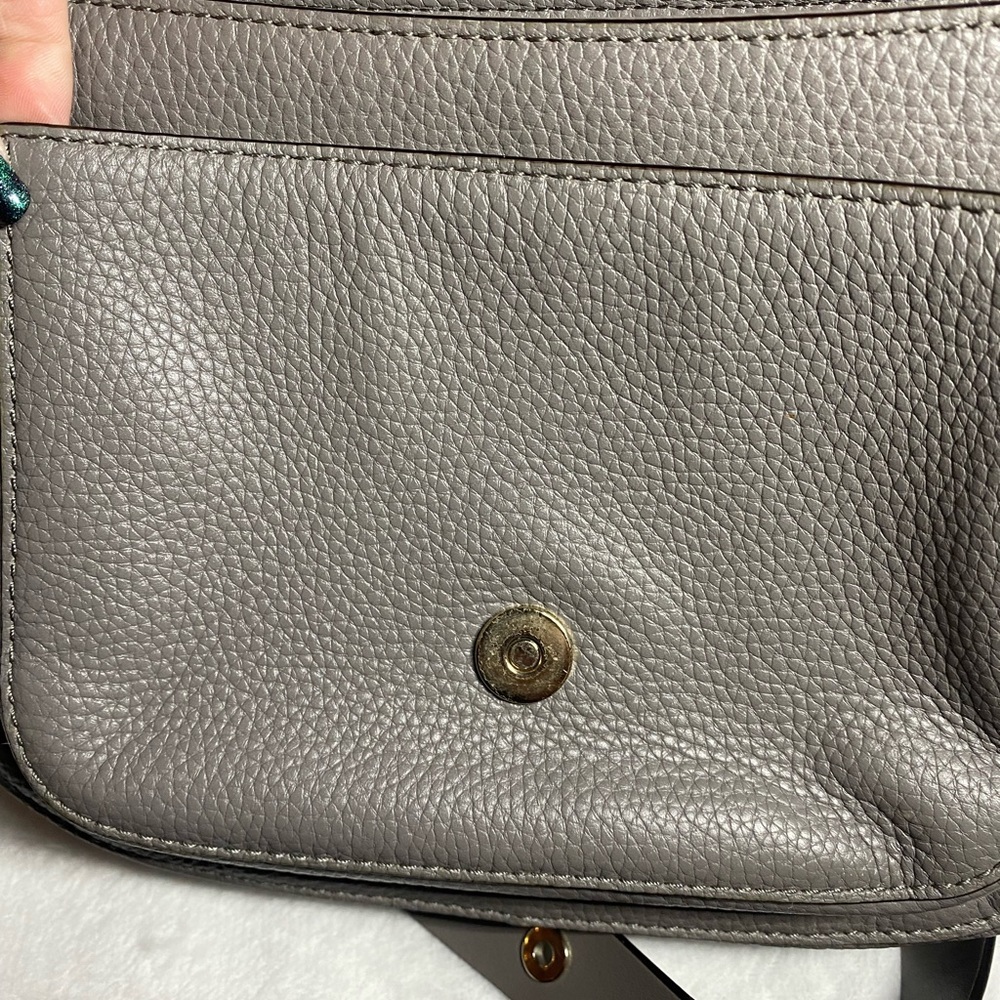 EUC Kate Spade Gray Leather Crossbody - Picture 8 of 11
